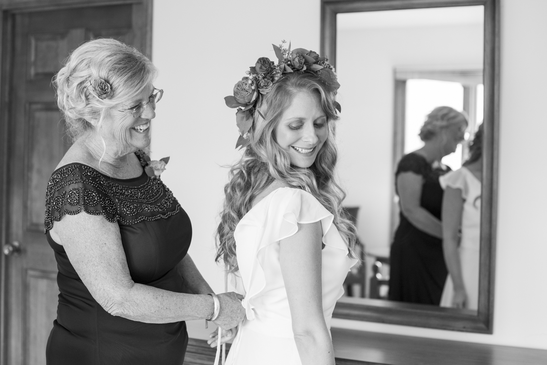 Bride getting ready