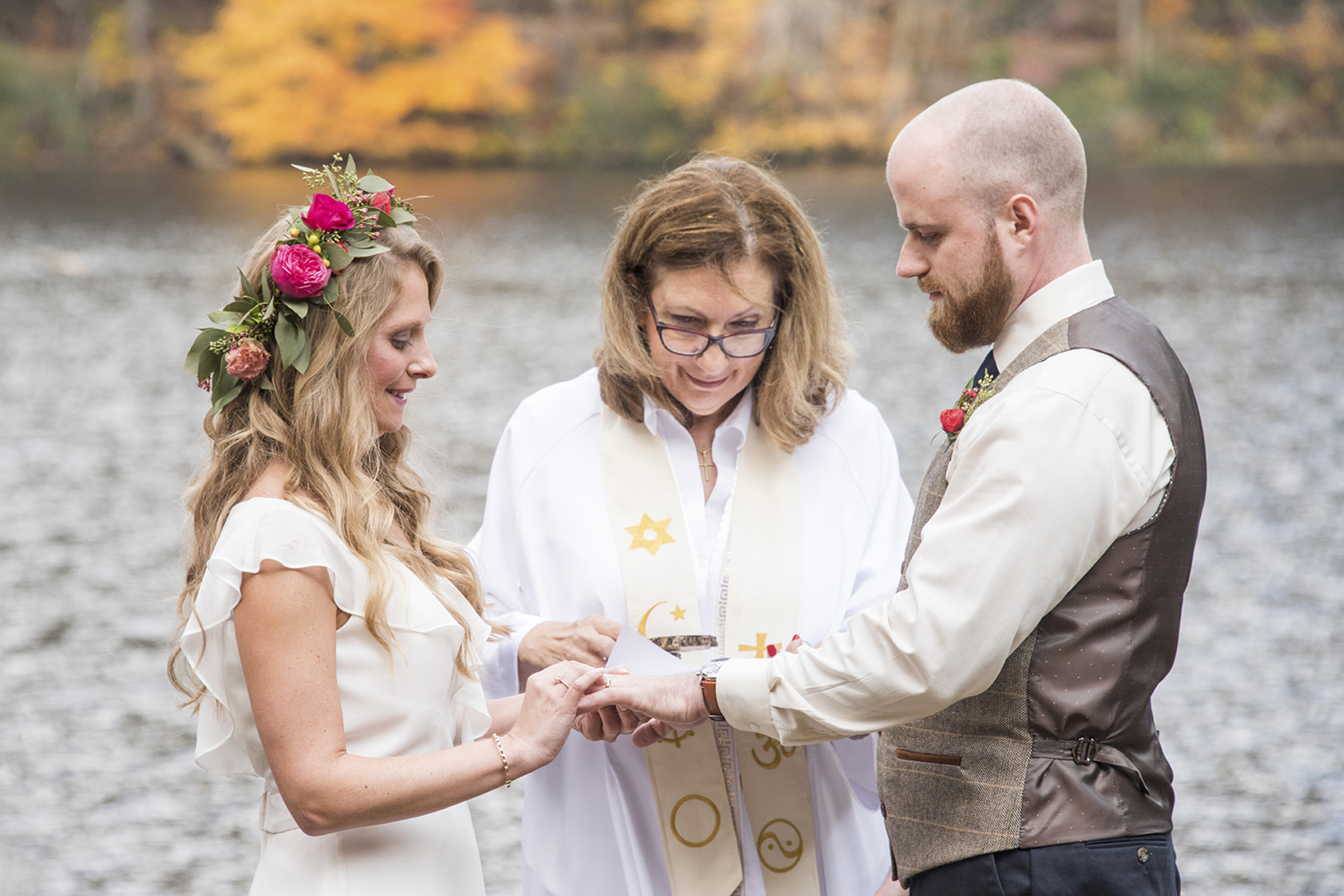 Ring ceremony at wedding