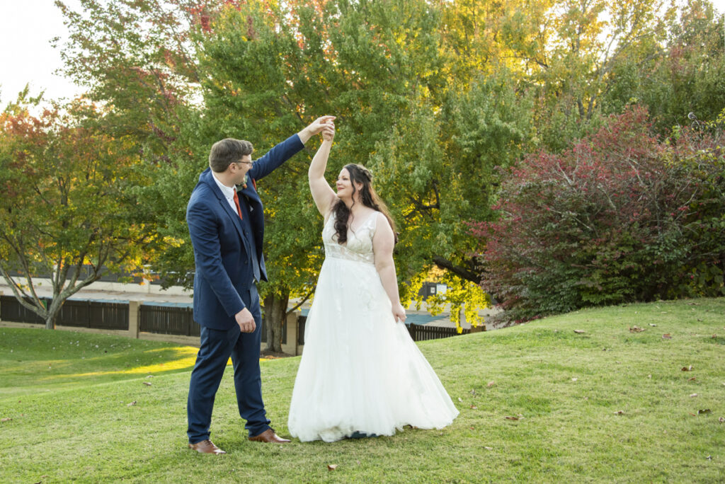 Wedding couple dancing