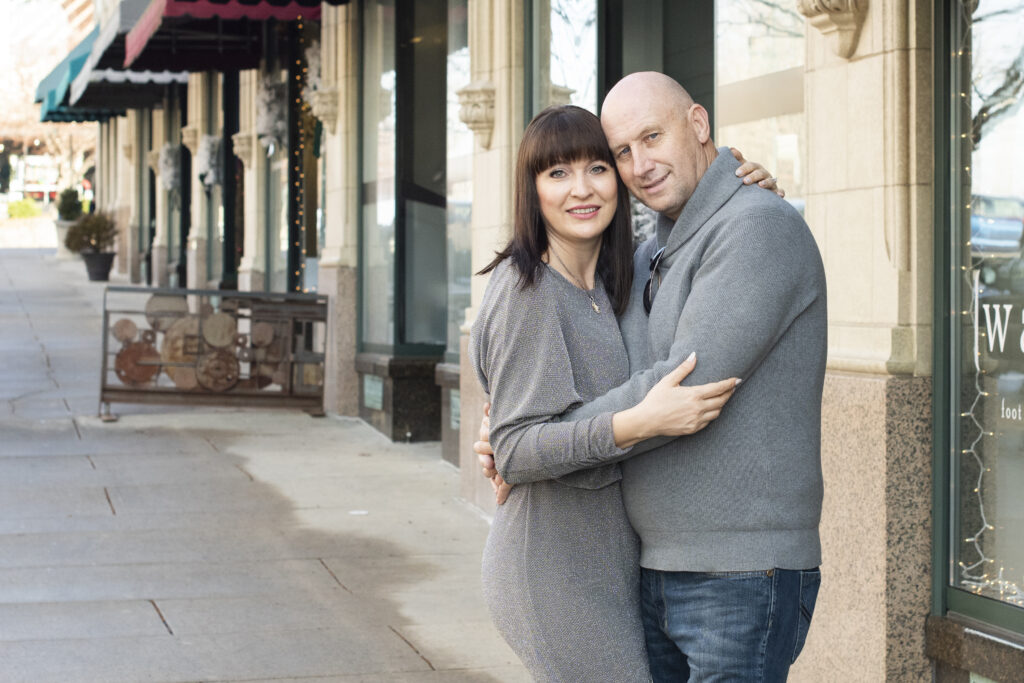 Engagement photo in Asheville