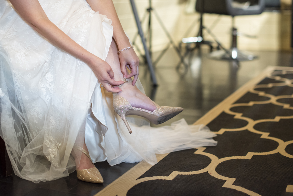 Bride getting ready at Hawkesdene Wedding