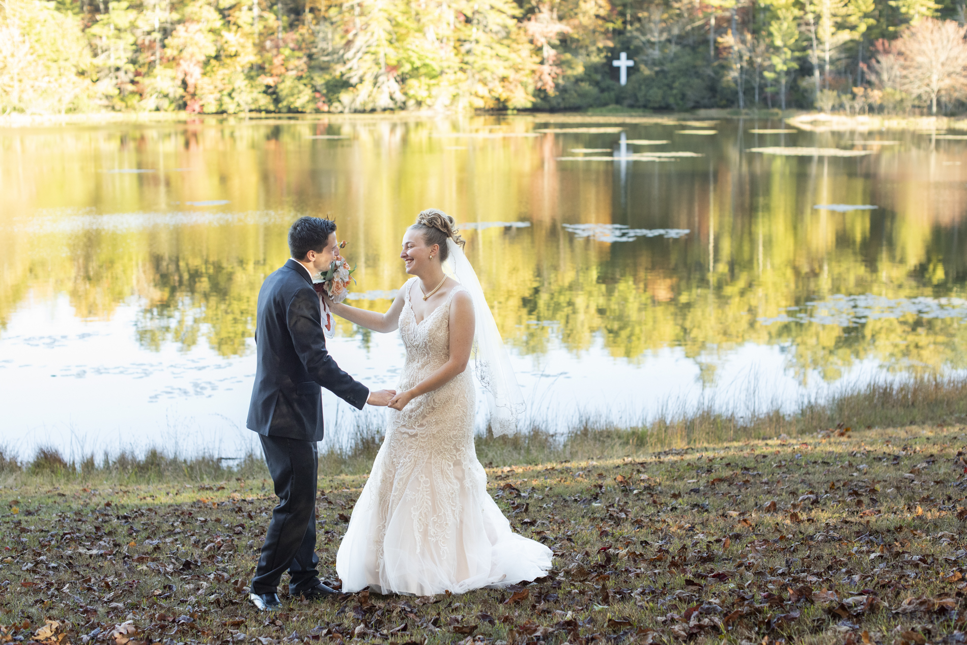 Couple dancing at Kanuga Wedding