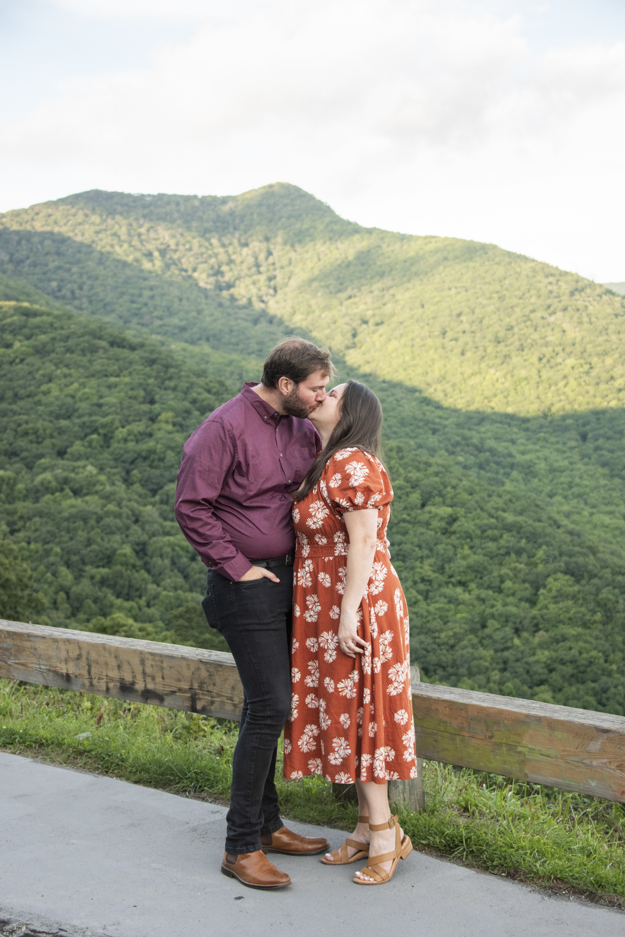 Couple kissing during Black Mountain Photography