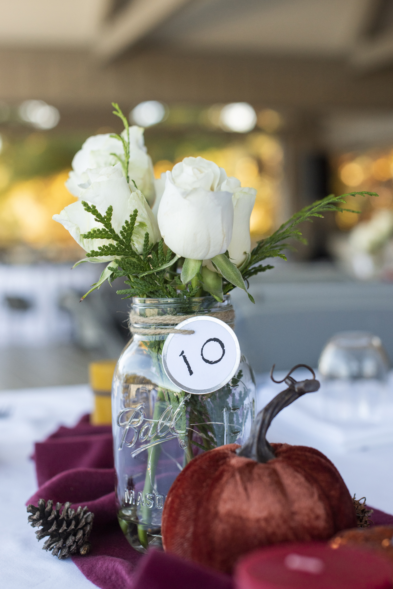 Fall wedding decor