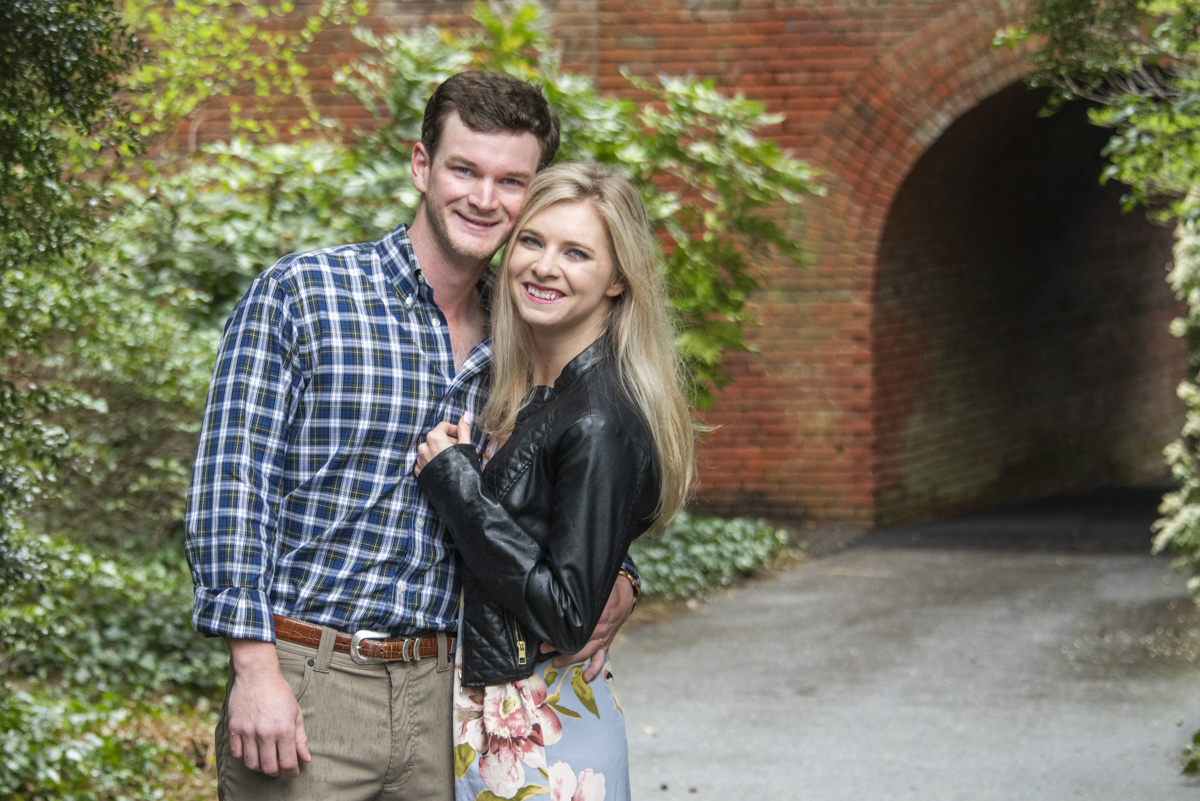 Couple smiling