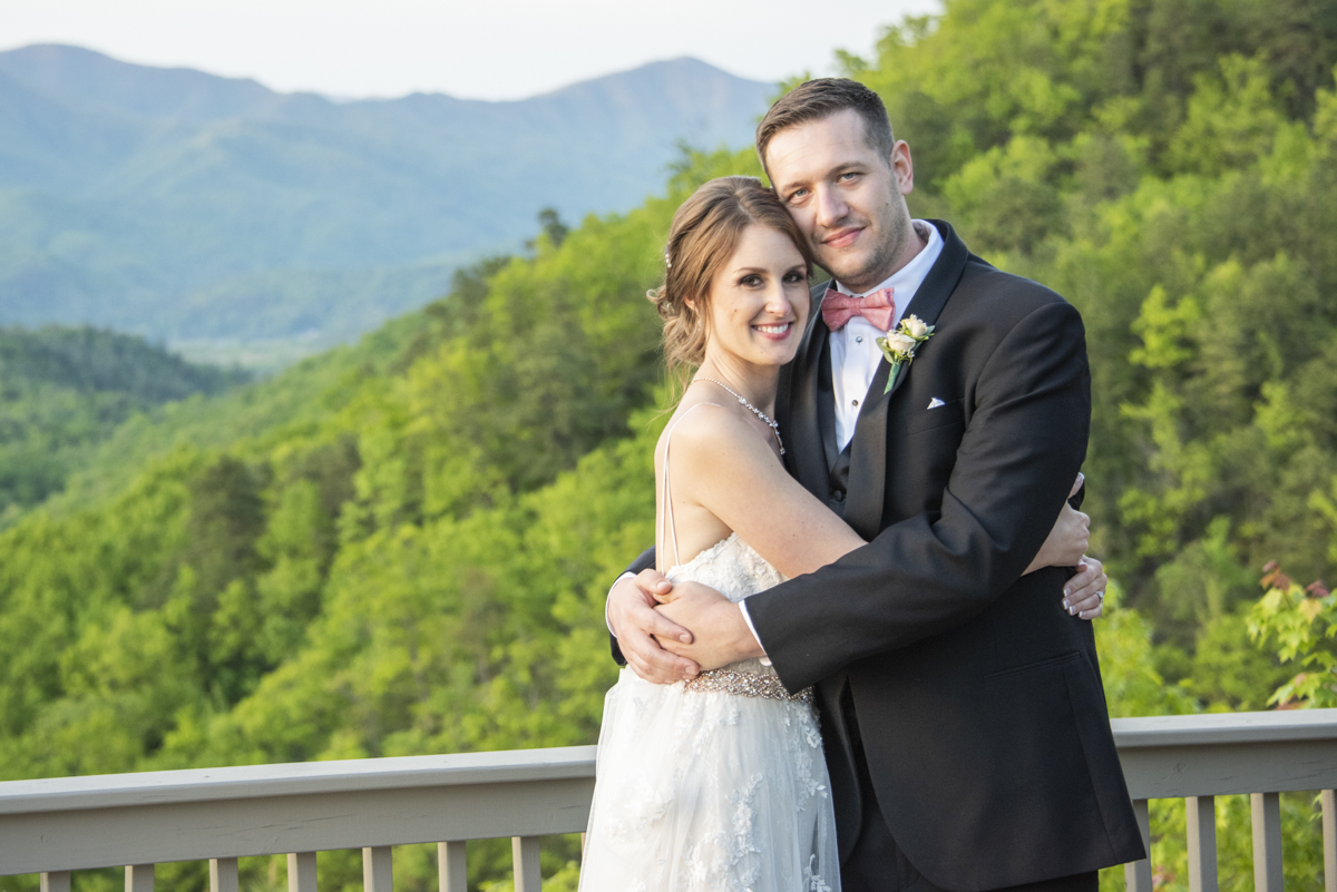 Wedding portrait on mountain top at Hawkesdene Wedding