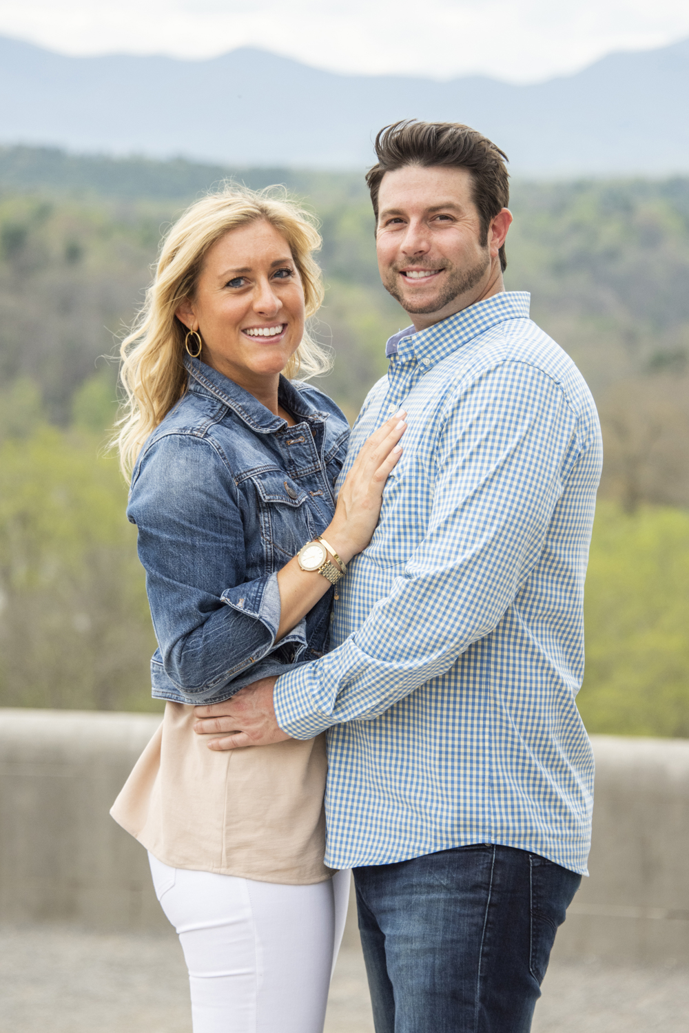 Couple smiling during Biltmore Engagement Photos