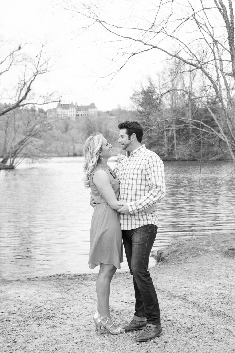 Couple smiling during Biltmore Engagement Photos