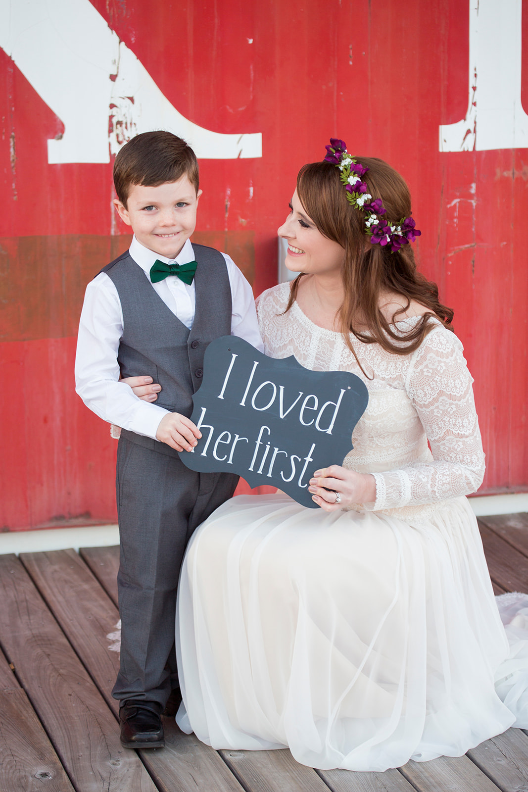 Bride and ring bearer