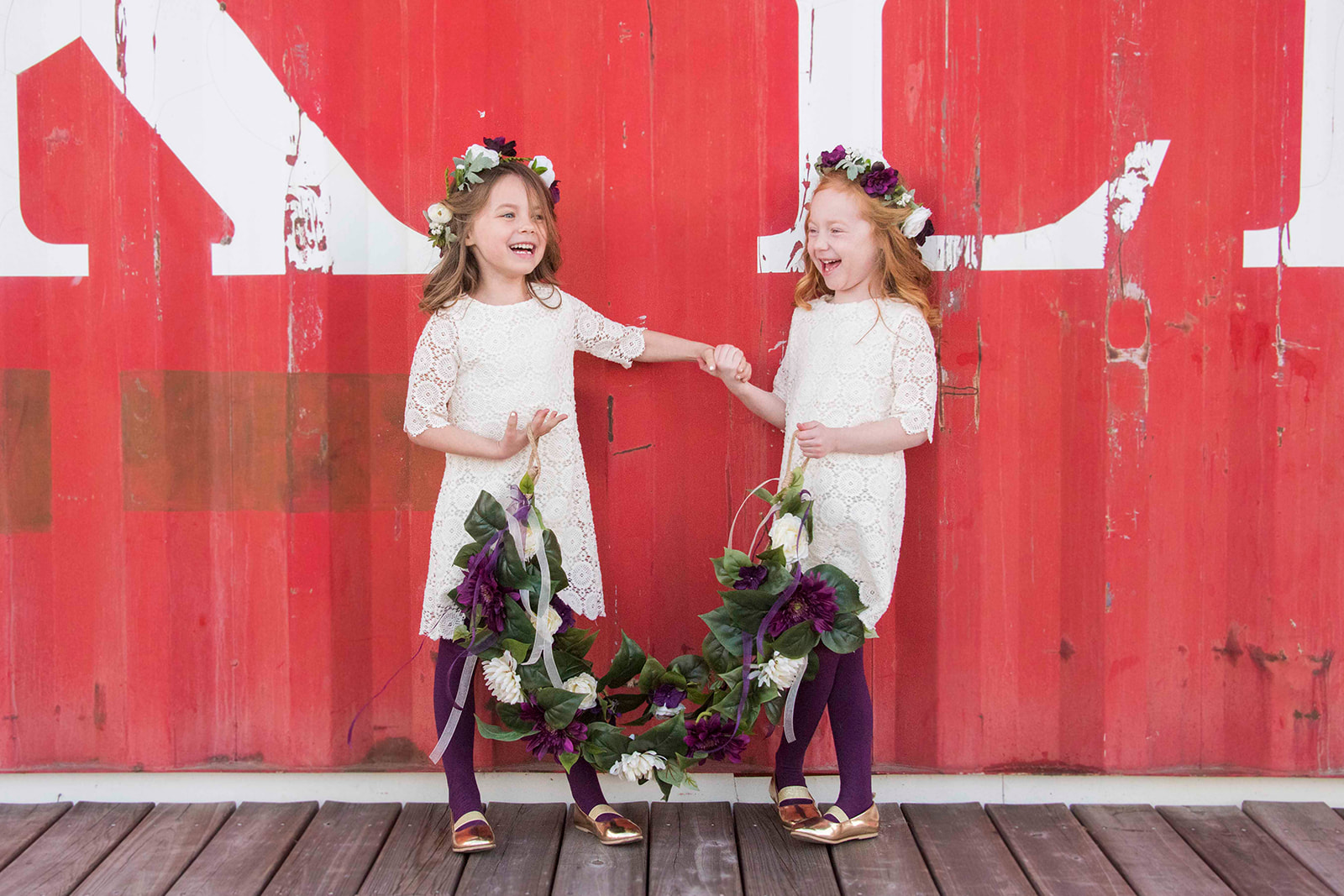 Kids laughing at Highland Brewery Wedding