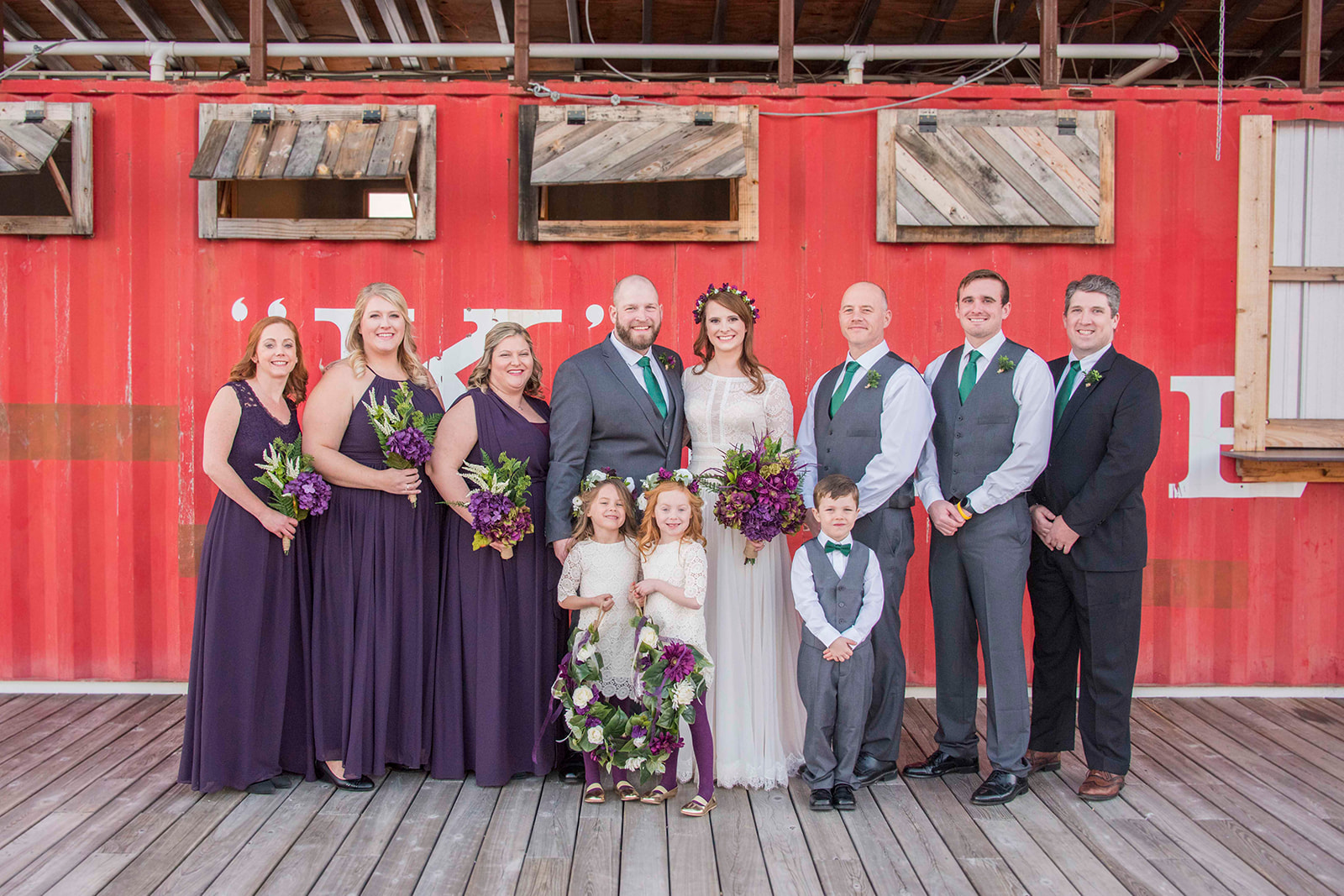 wedding party at Highland Brewery Wedding