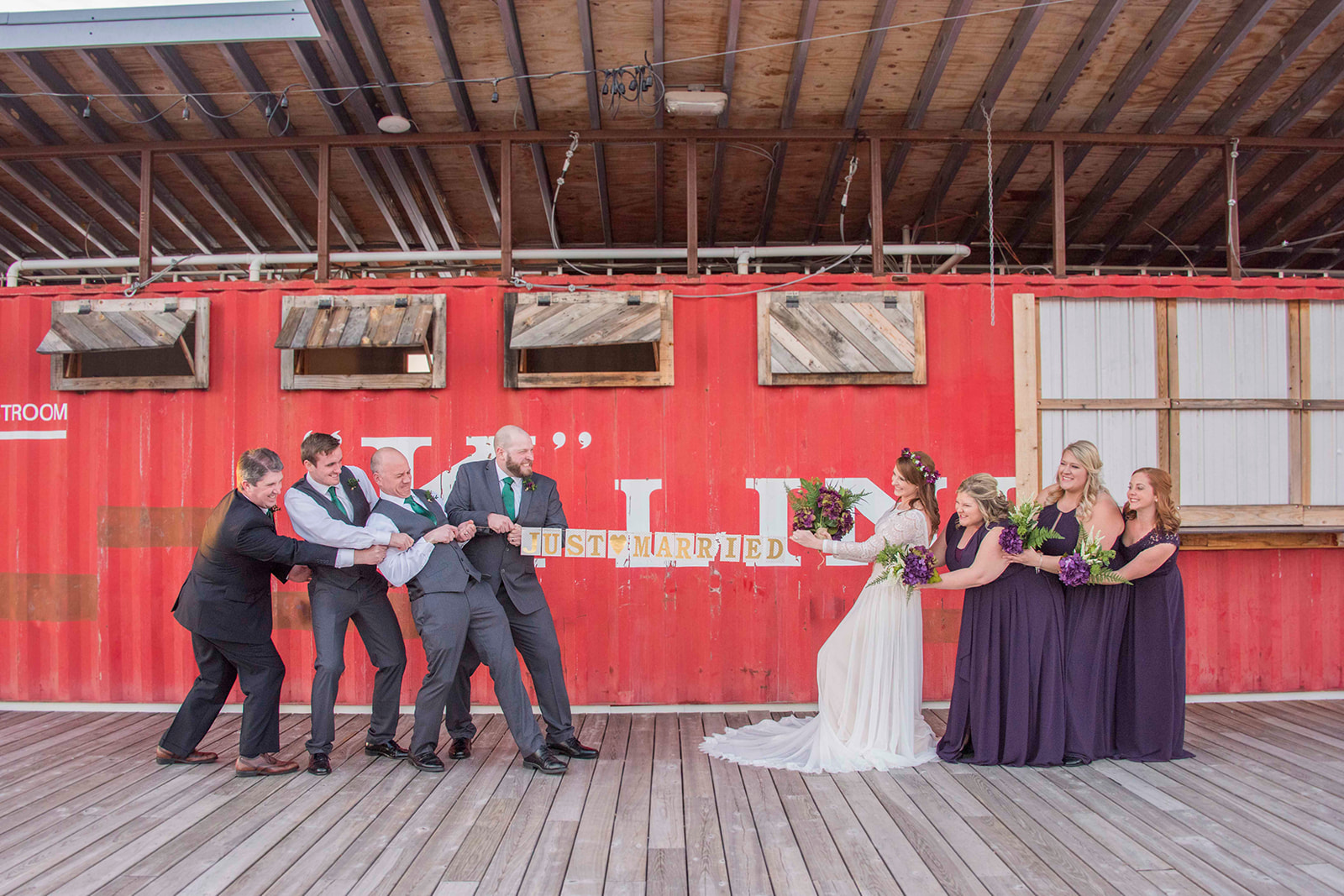 wedding party tug of war