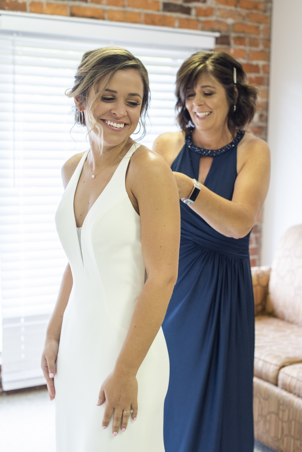 Bride getting ready