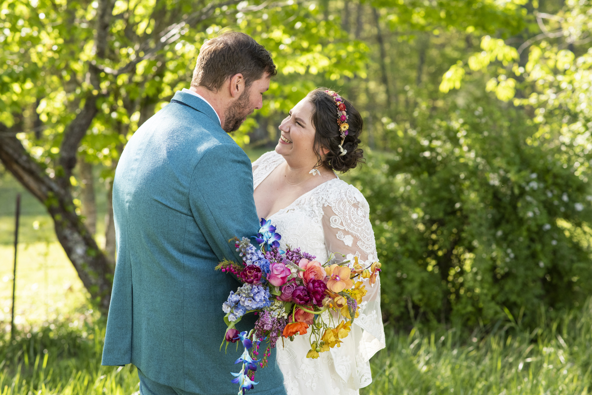 Couple laughing
