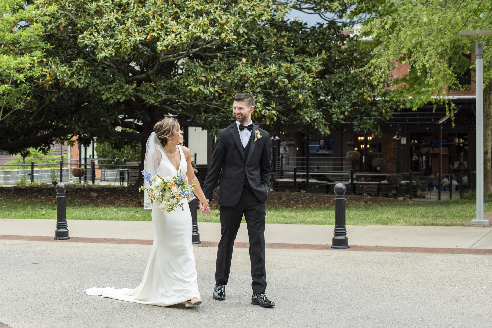 Couple walking at Century Room on the Park
