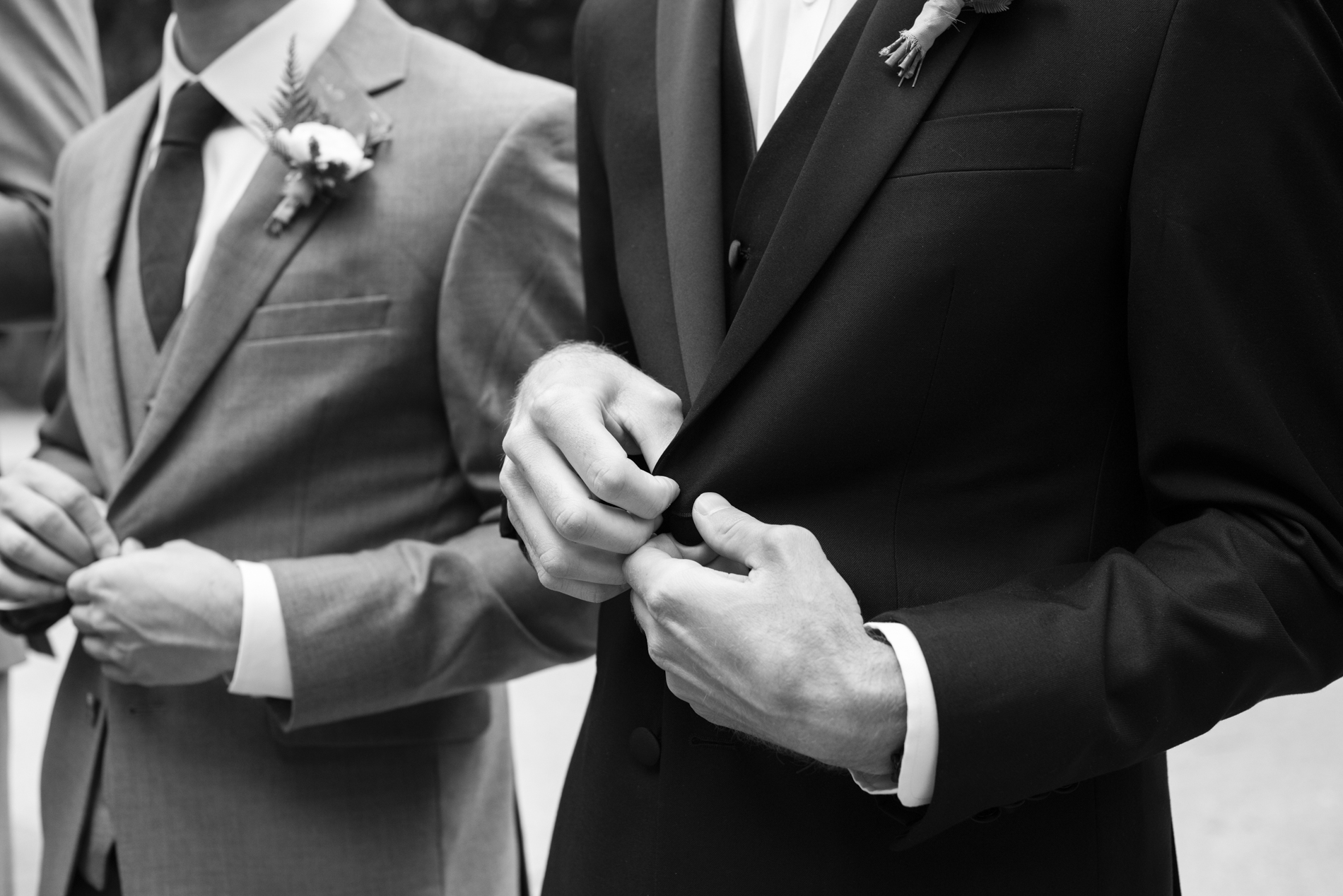 Groom getting ready