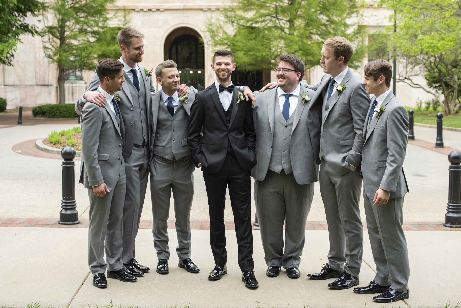 Groom with groomsmen at Century Room on the Park