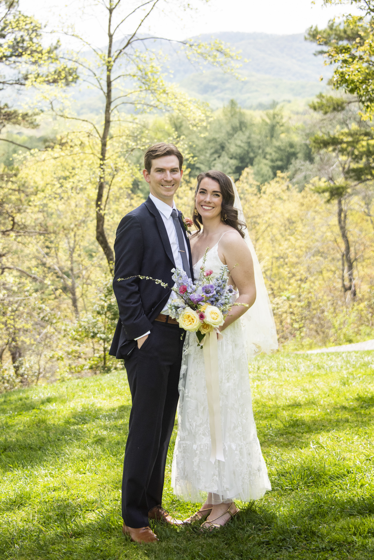 Couple at NC Arboretum weddings