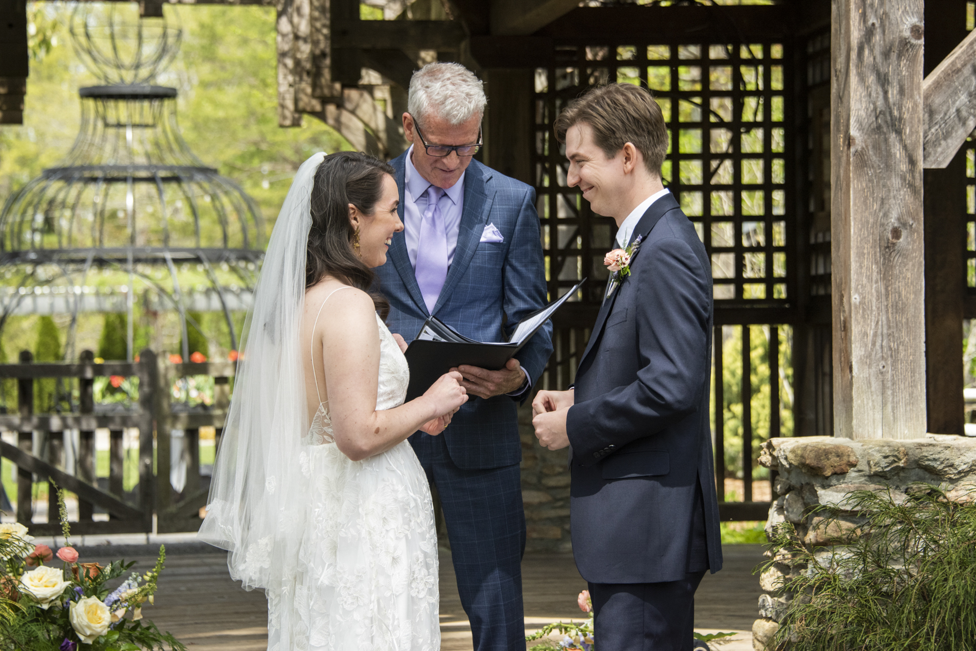 Couple during wedding ceremony