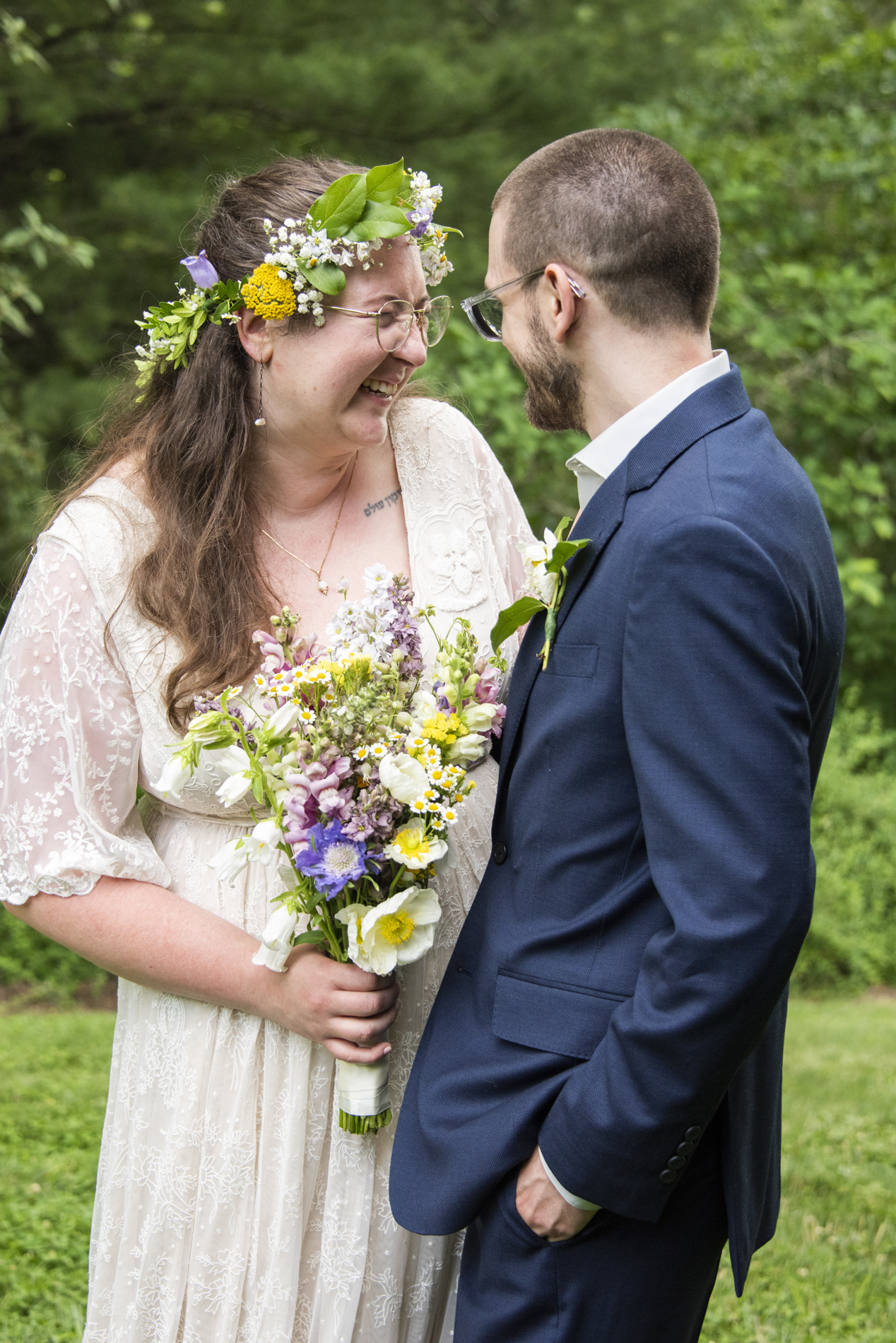 Couple laughing