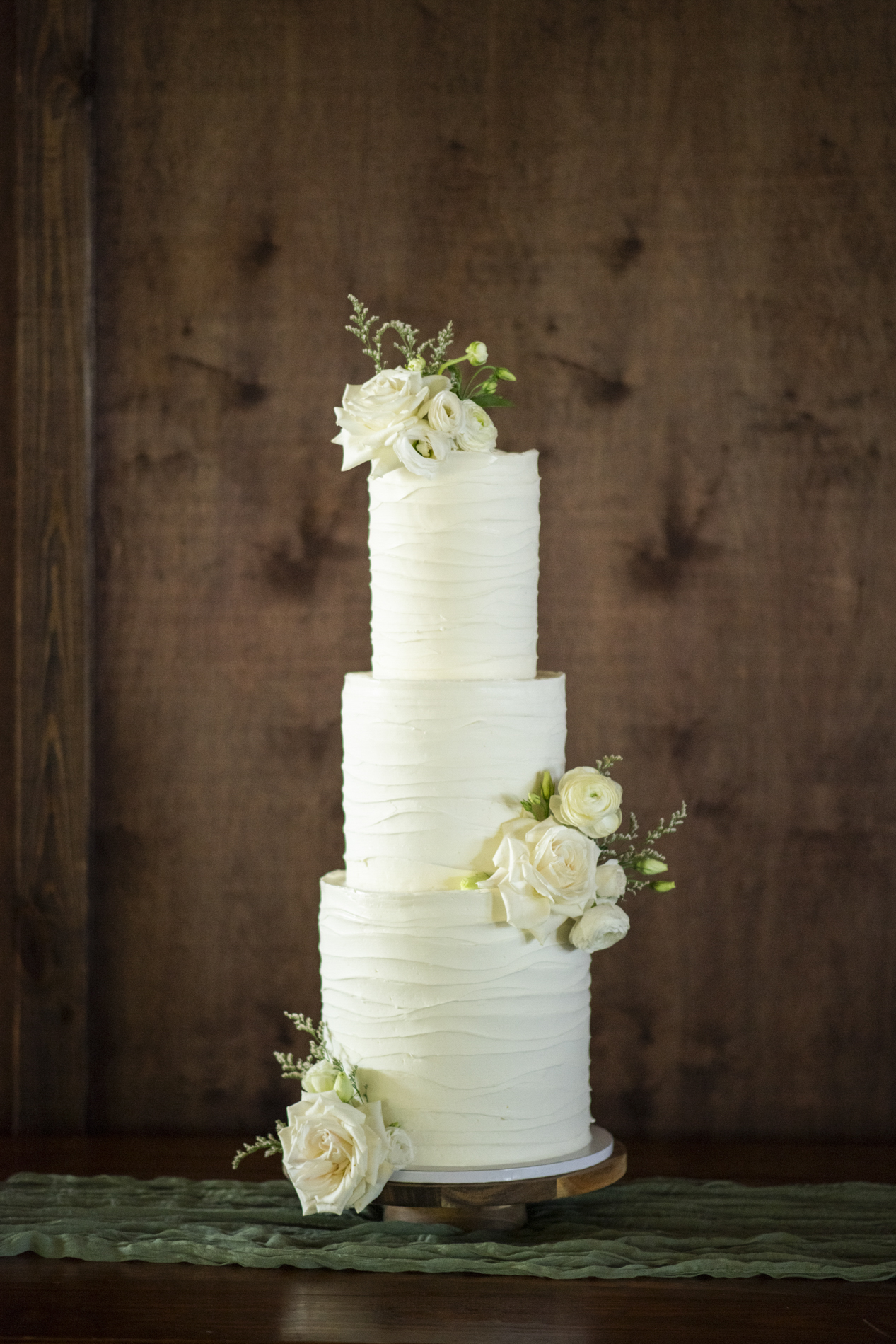 white wedding cake