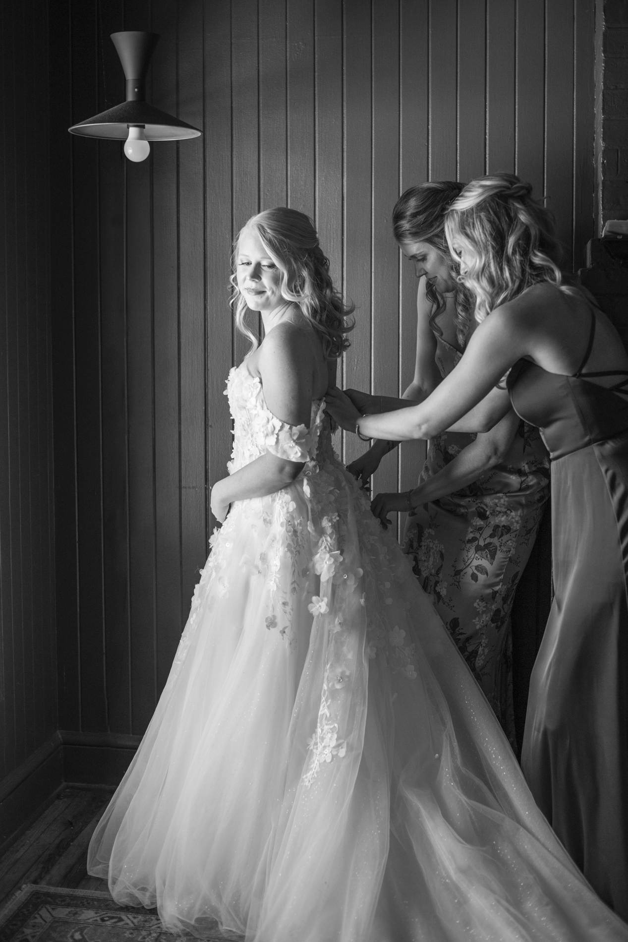 Bride getting ready