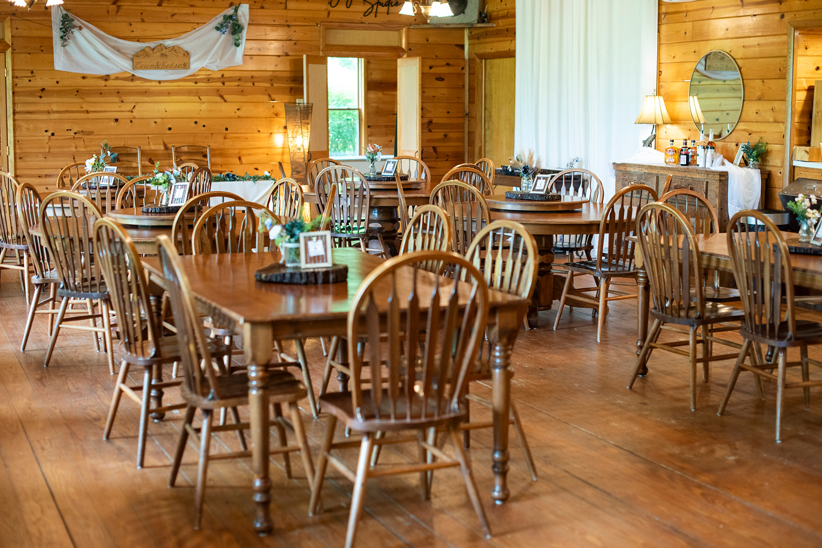 wedding reception space at Mount Mitchell Wedding