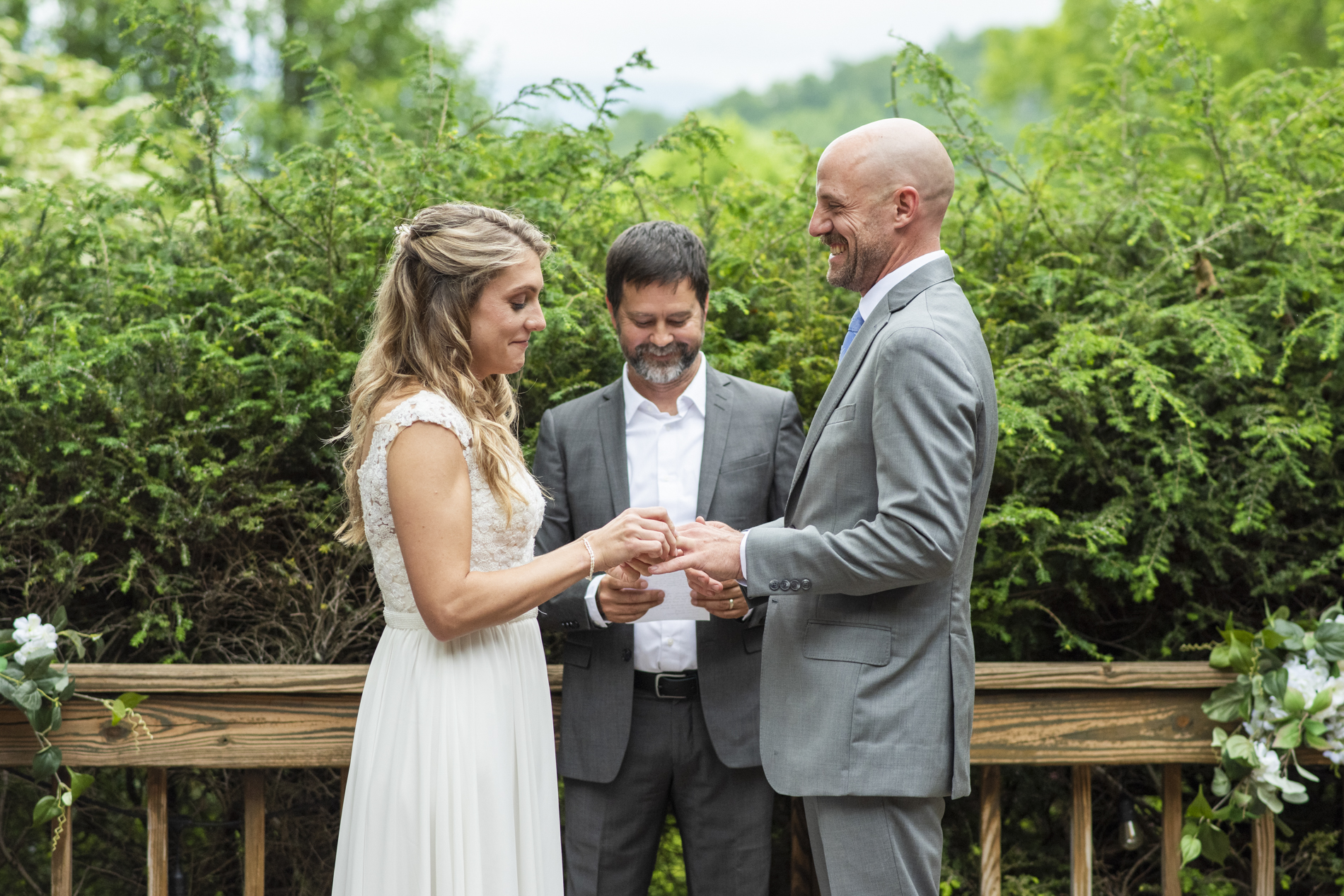couple during wedding ceremony