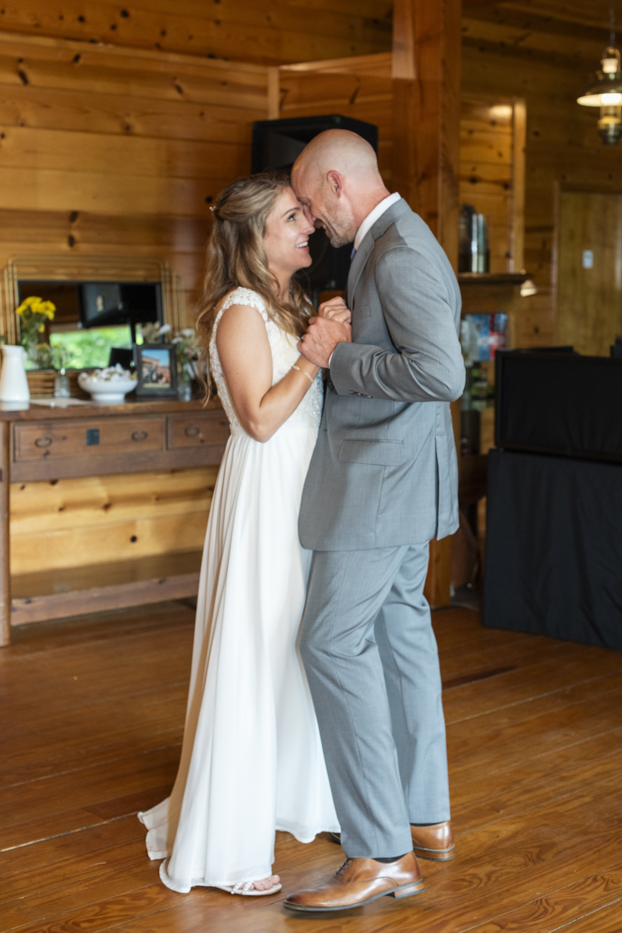 couple dancing at wedding reception
