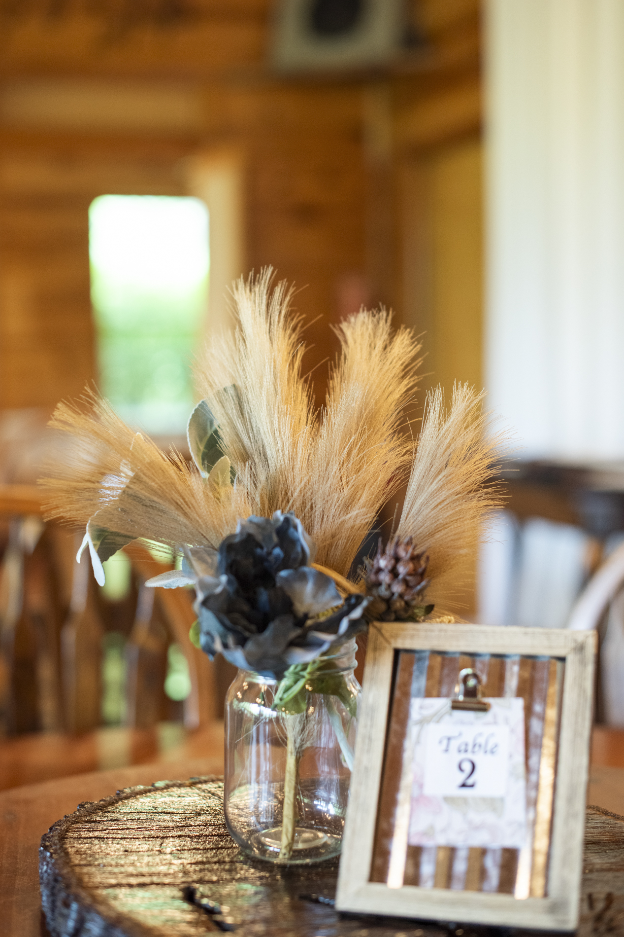table decor at wedding reception