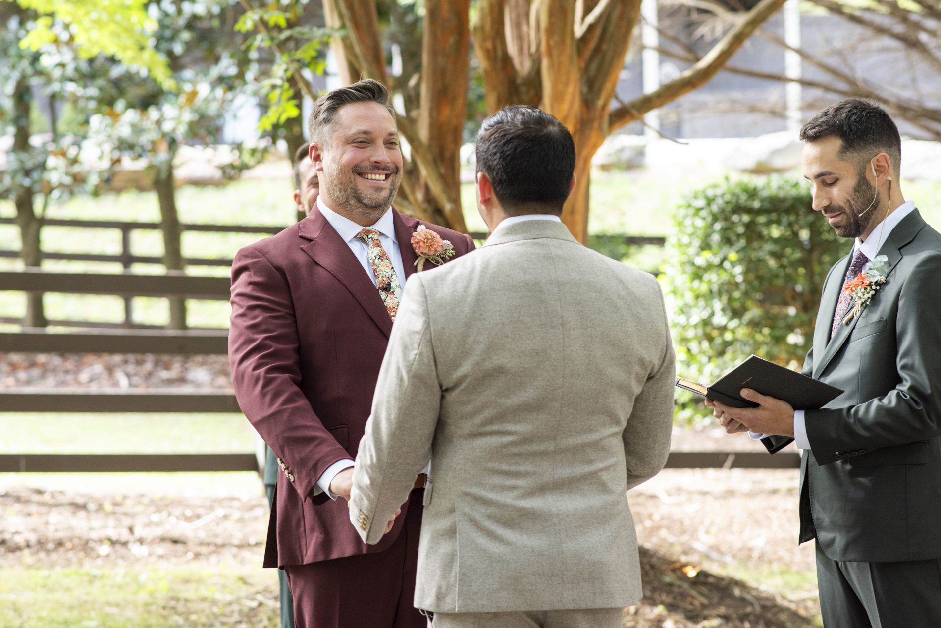 Wedding ceremony at Hawkesdene Estate