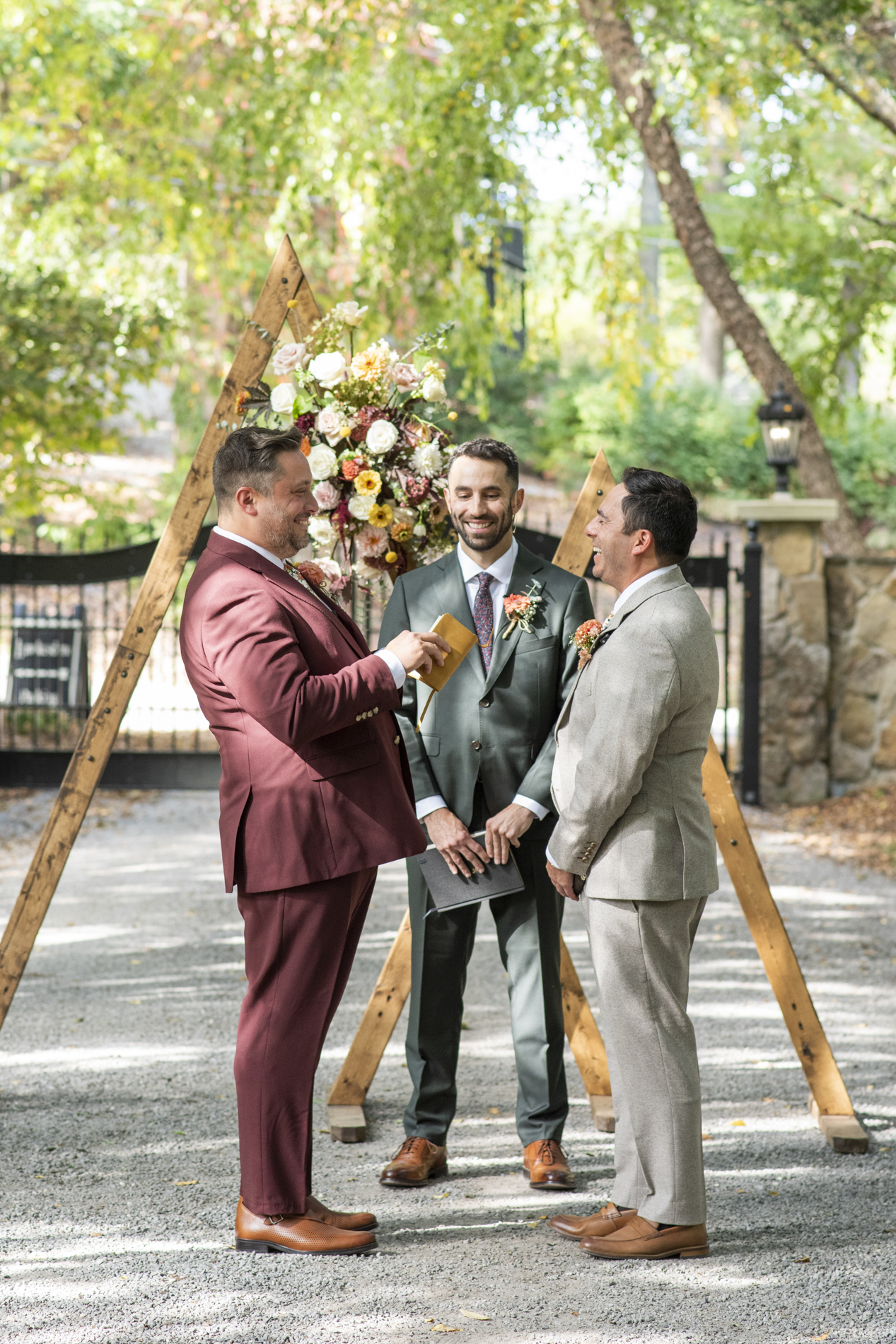 Wedding ceremony at Hawkesdene Estate