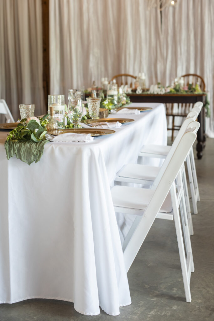 wedding reception table setting