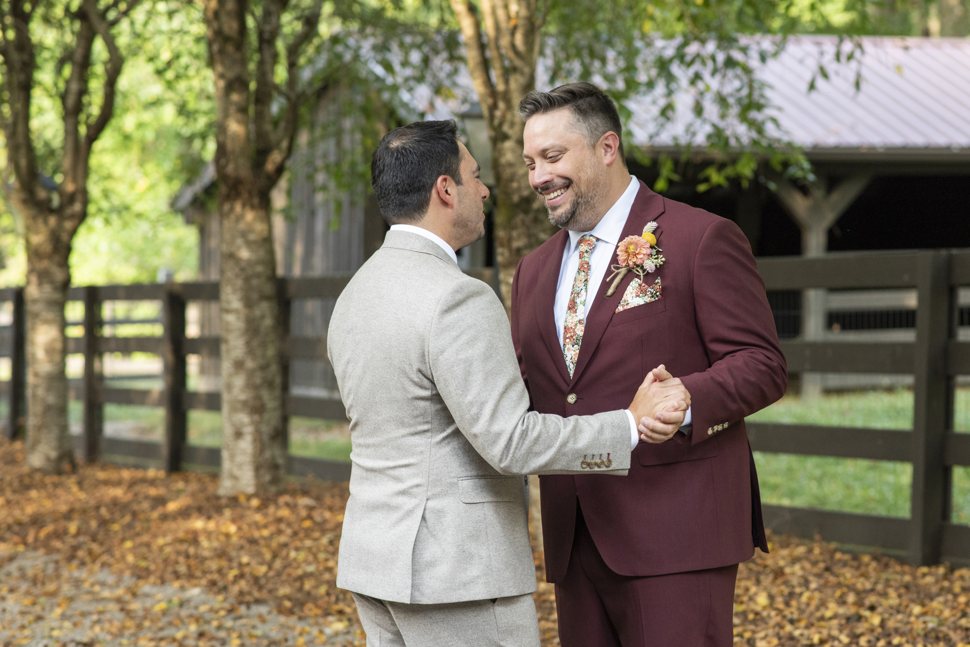 Couple dancing at lgbtq wedding at Hawkesdene Estate