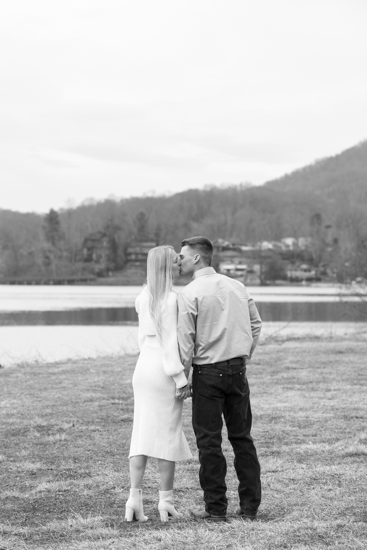 Couple kissing by waynesville nc photographer
