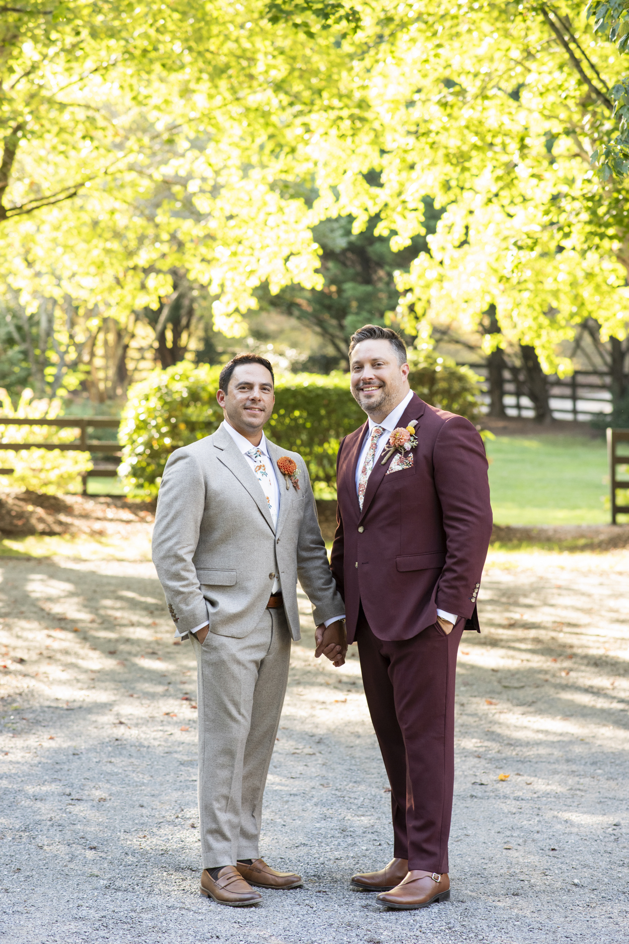 Queer couple wedding portrait