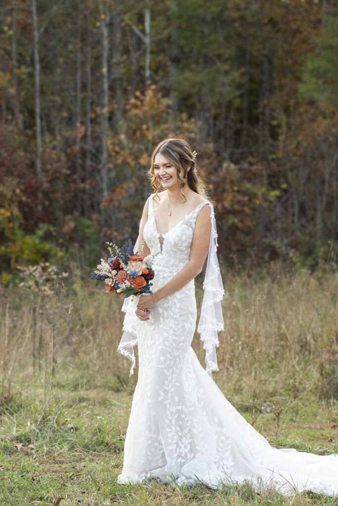 Emerald Ridge Asheville NC bridal portrait
