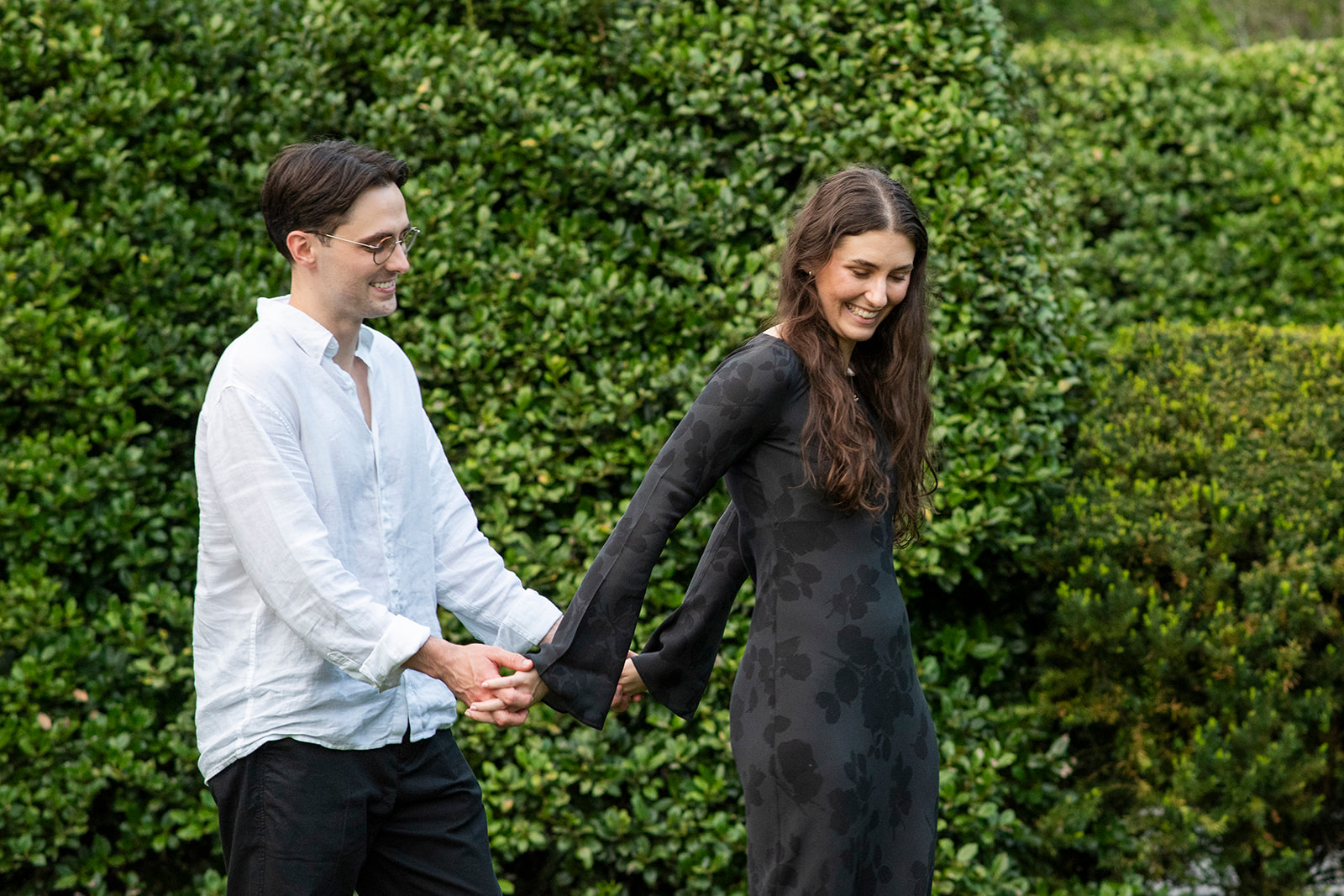 couple smiling while dancing