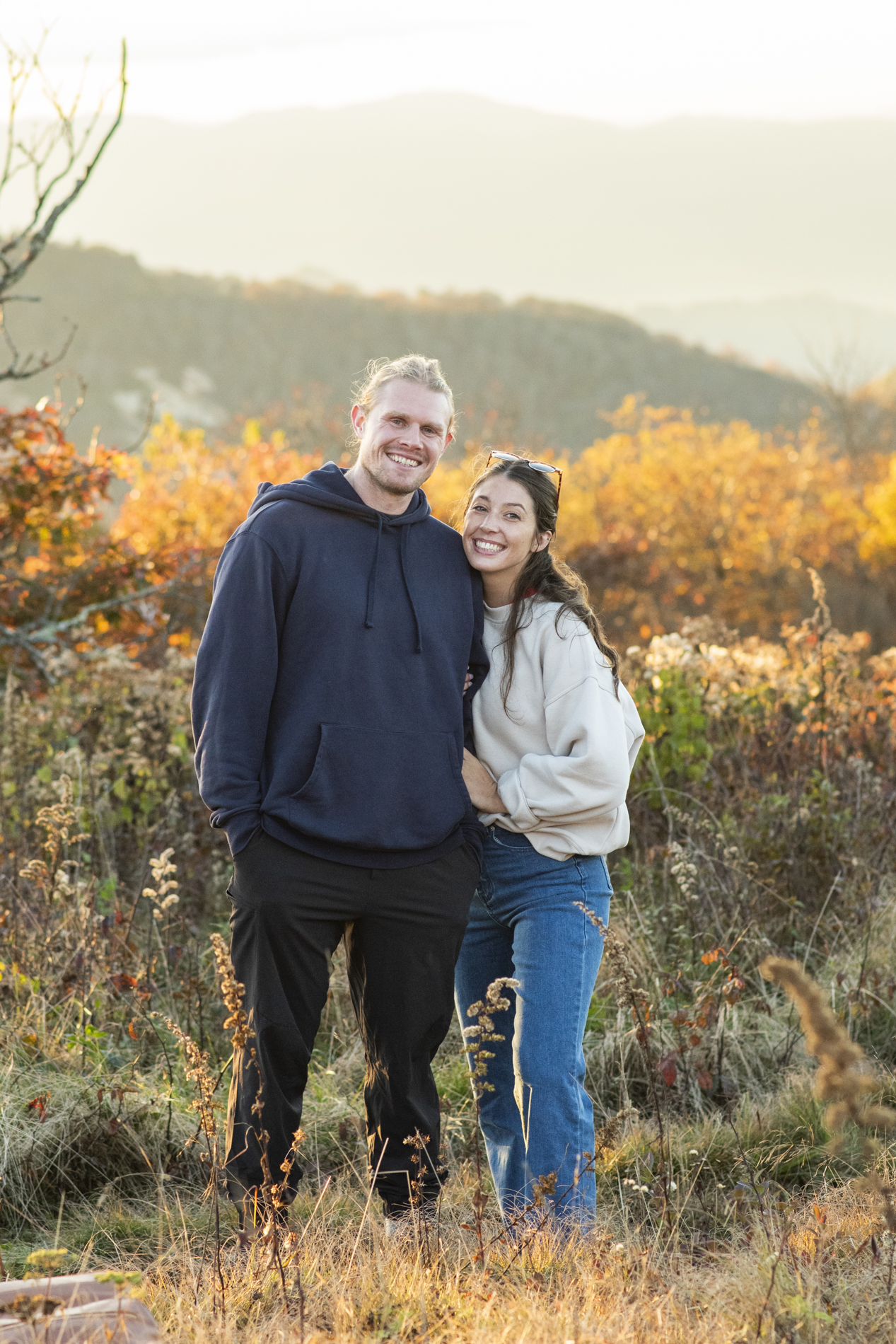 Engaged couple portrait