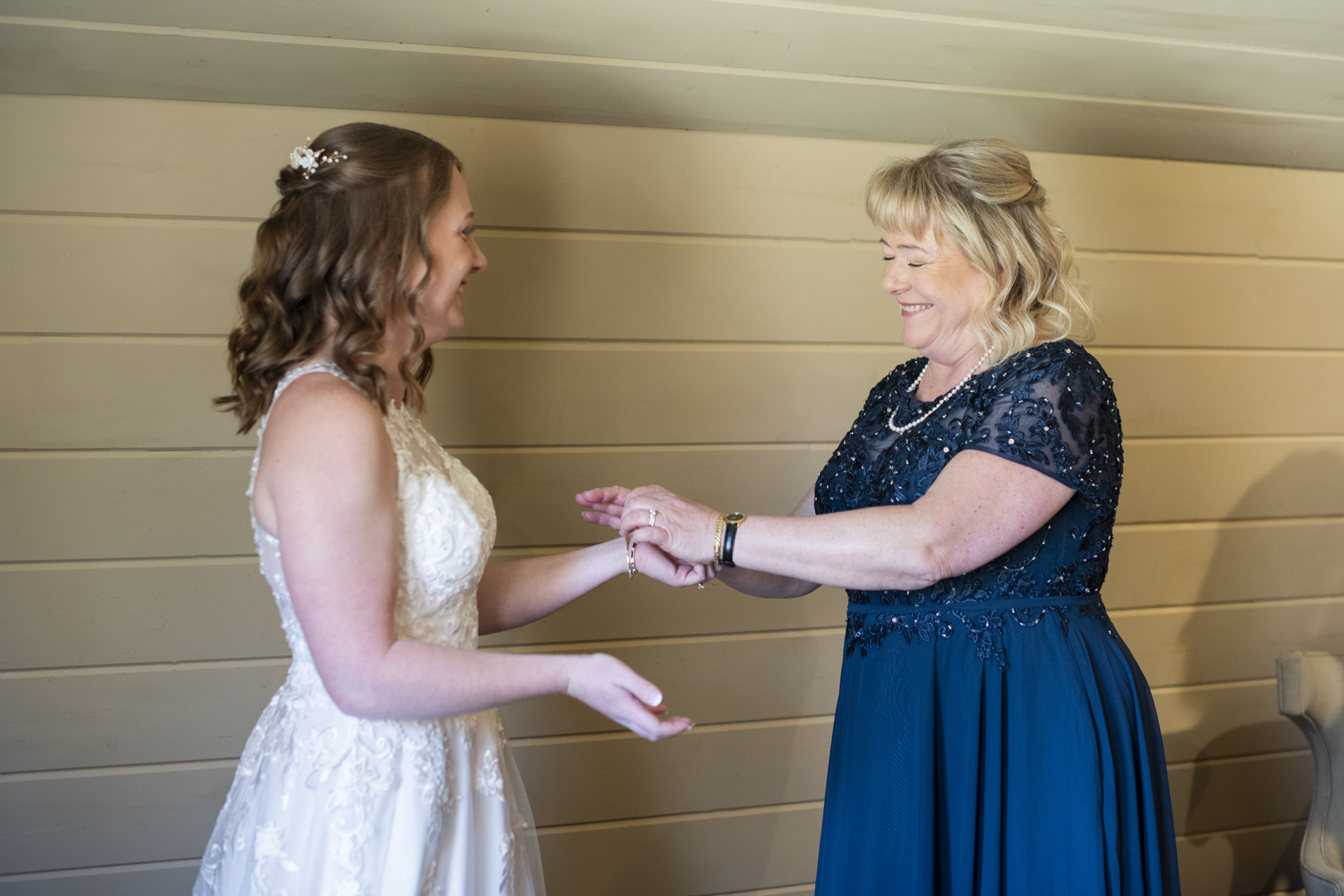 Bride getting ready at Hawkesdene wedding venue