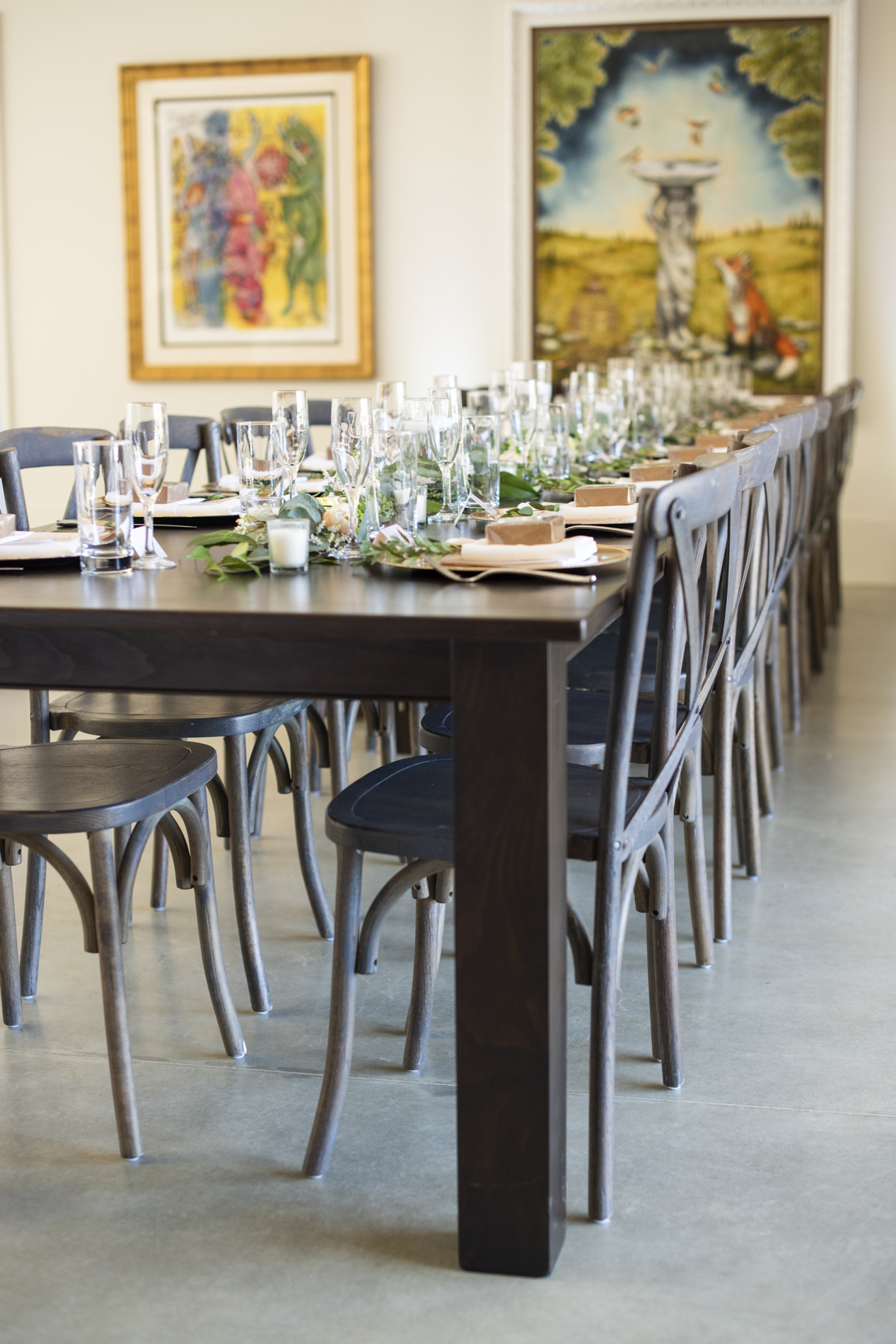 Wedding venue reception table at Hawkesdene wedding venue