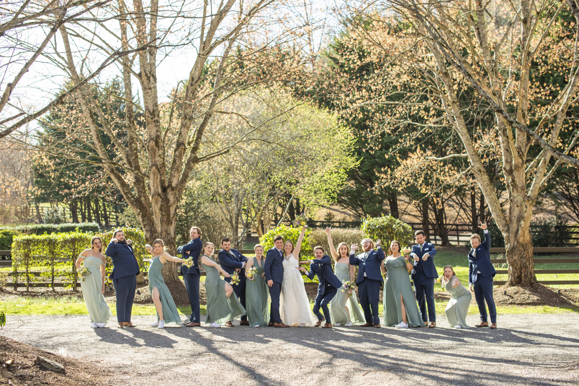 Wedding party dancing at Hawkesdene wedding venue