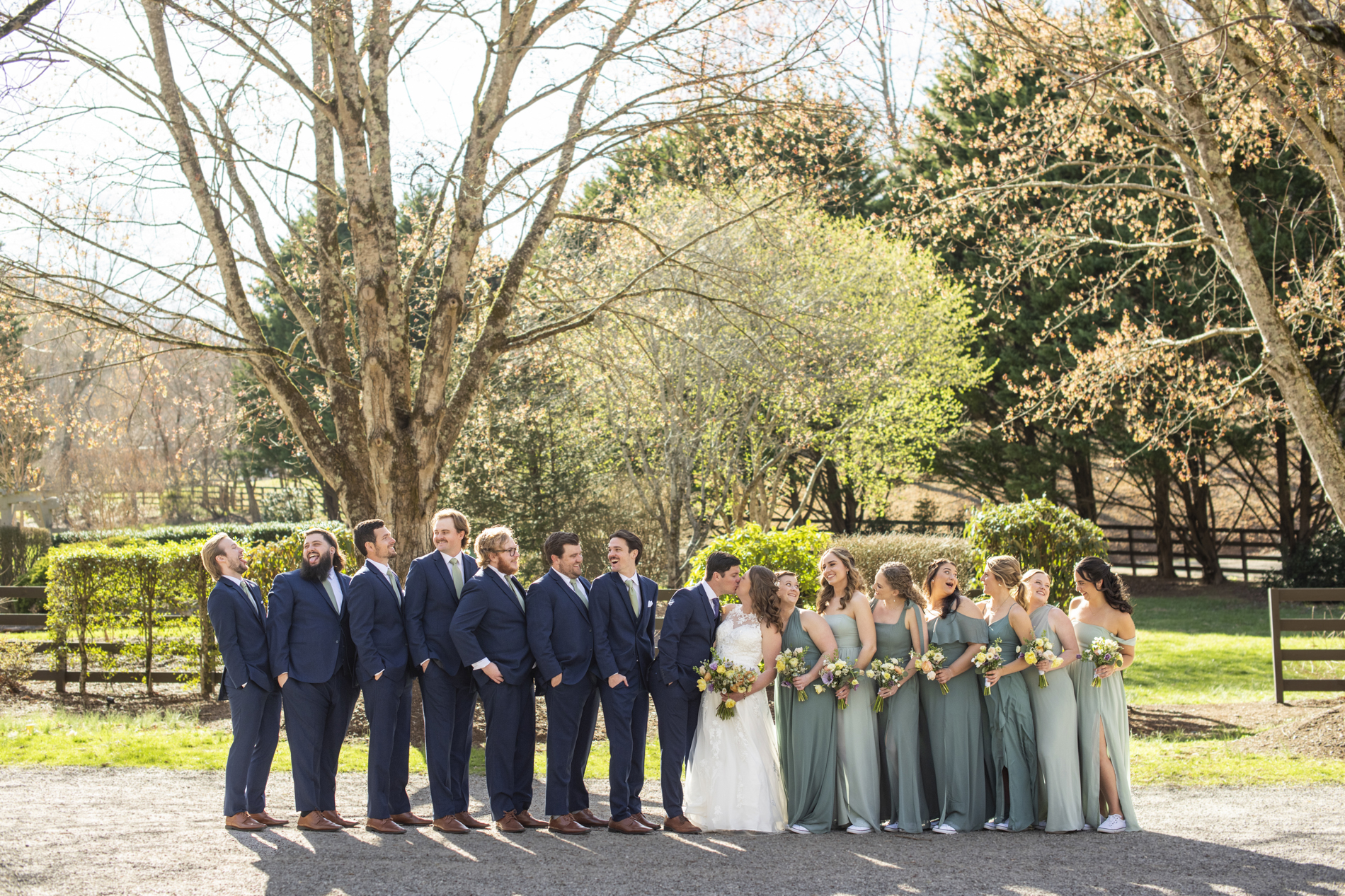 Wedding party at Hawkesdene wedding venue