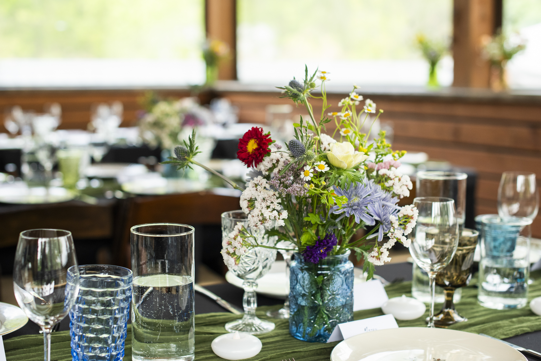 Table floral arrangement at Haiku Asheville