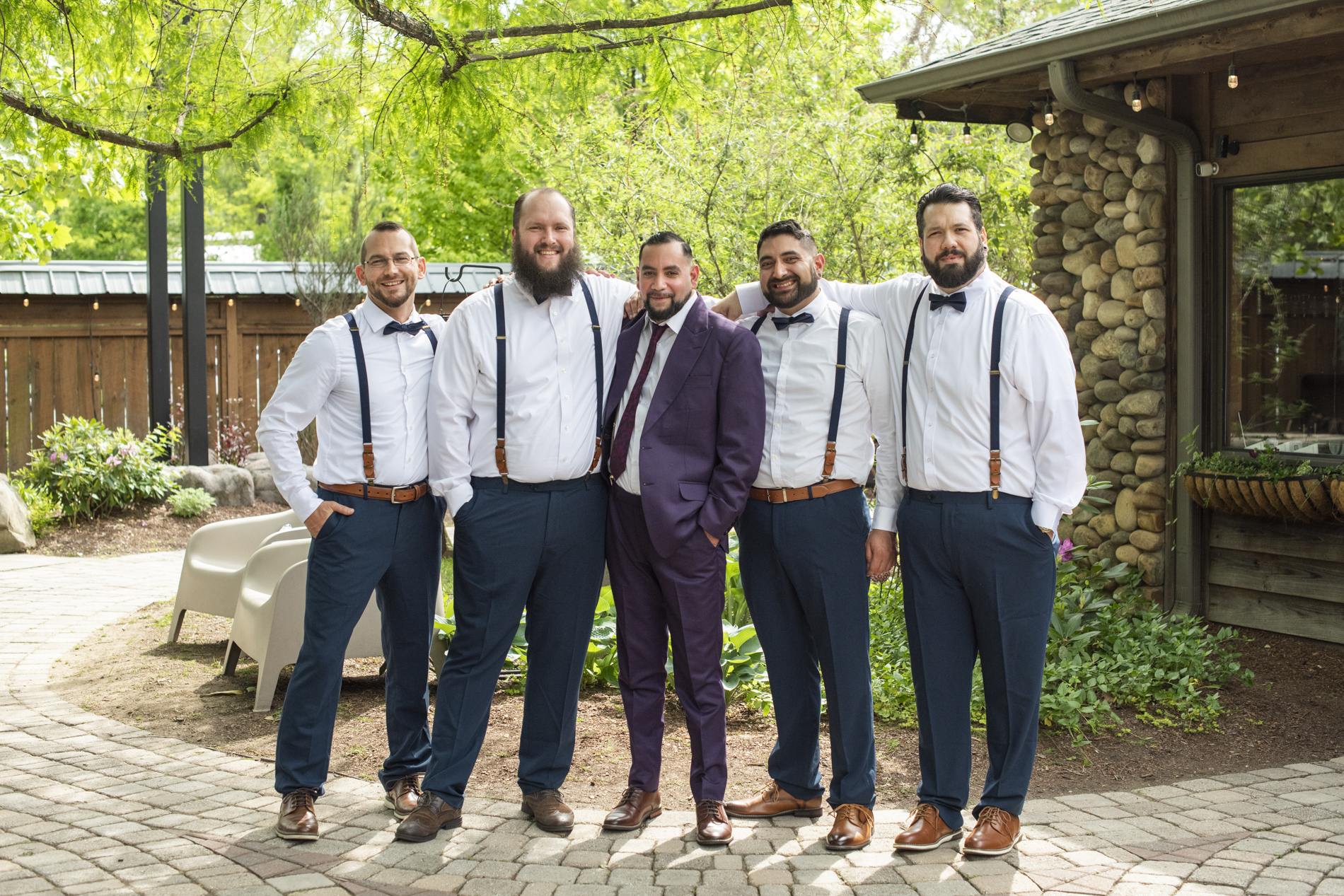 Groom and groomsmen portrait