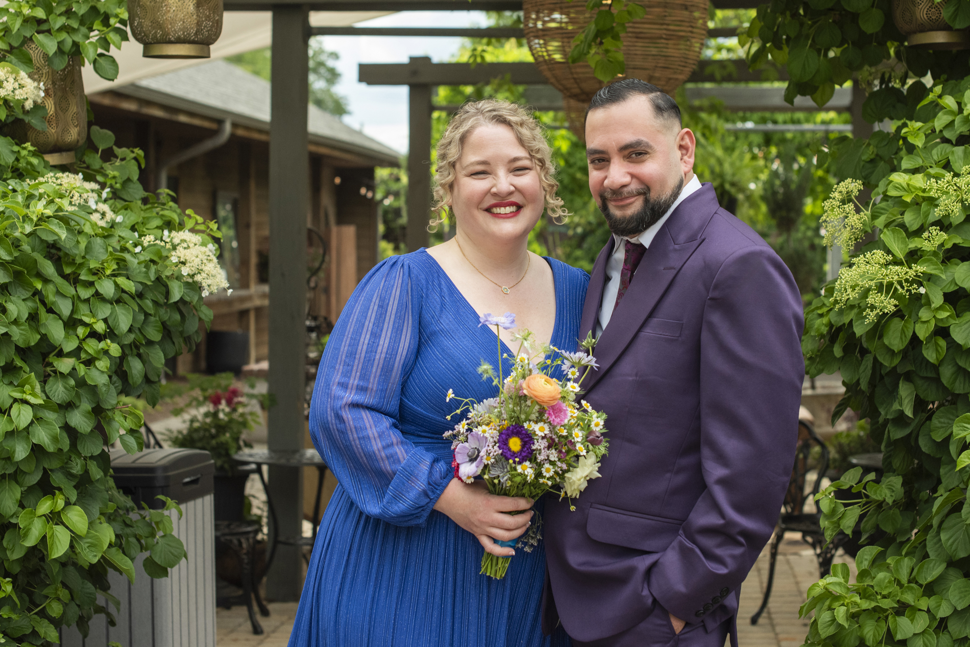 Wedding couple at Haiku Asheville