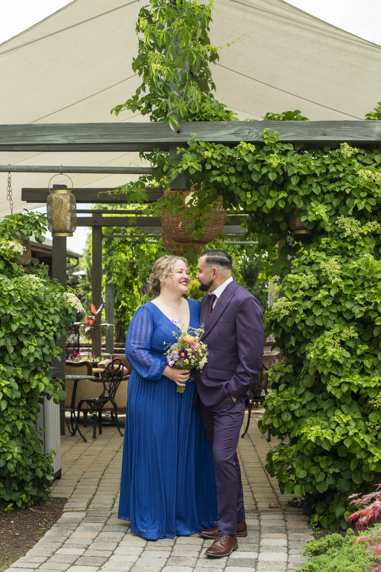 Wedding couple at Haiku Asheville