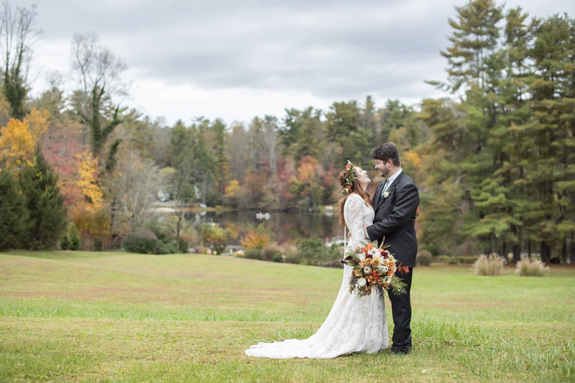 Affordable Wedding Venues Asheville NC Highland Lake Inn couple kissing