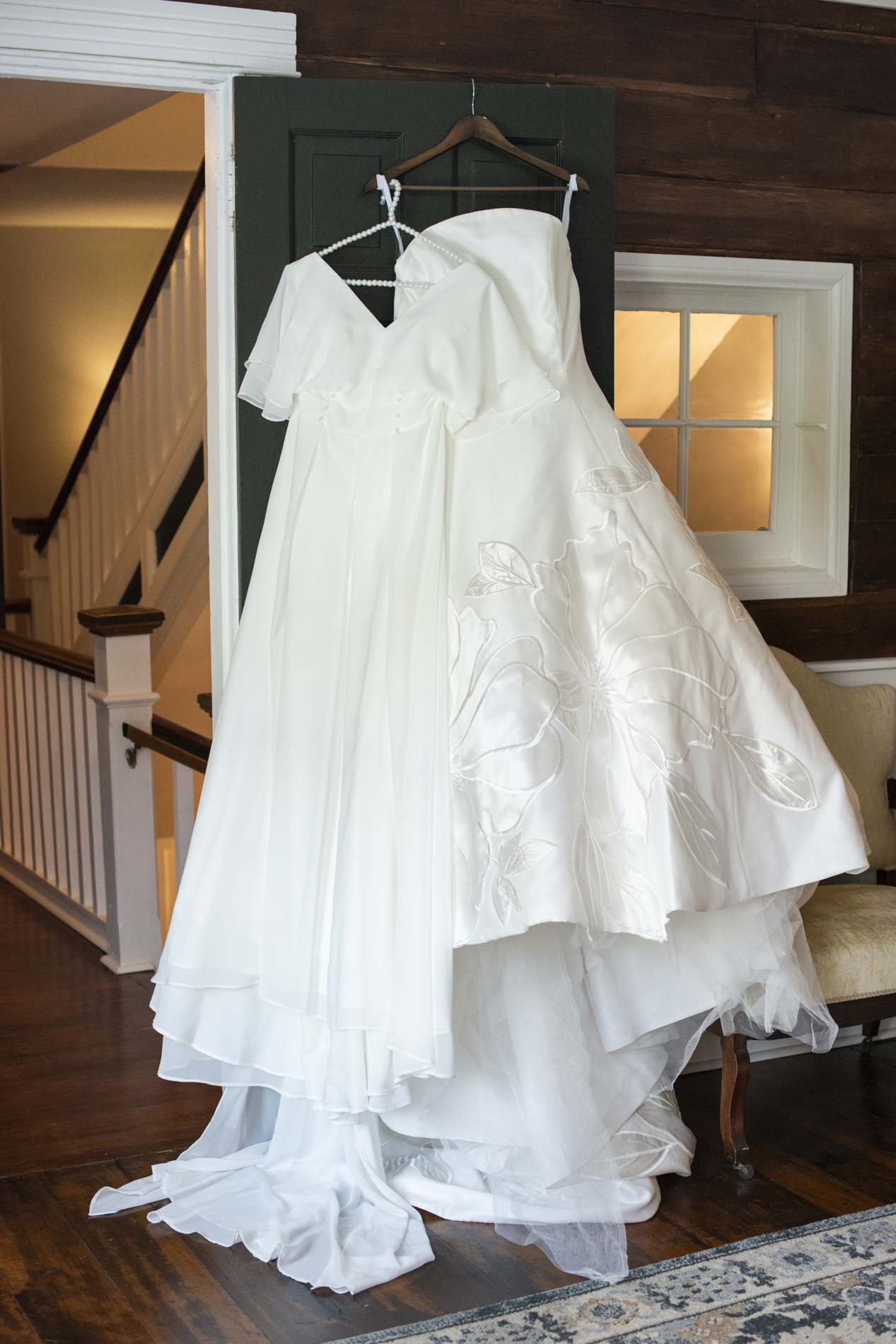 LGBTQ wedding dresses hanging