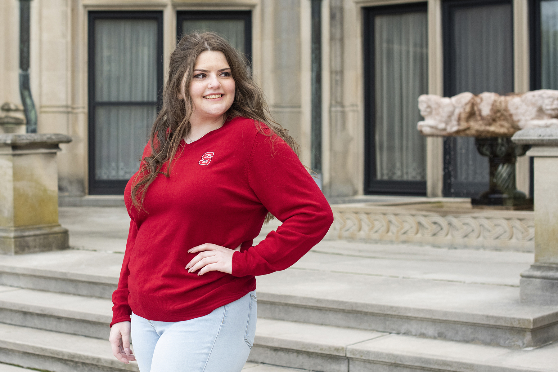 Senior photo at Biltmore Estate